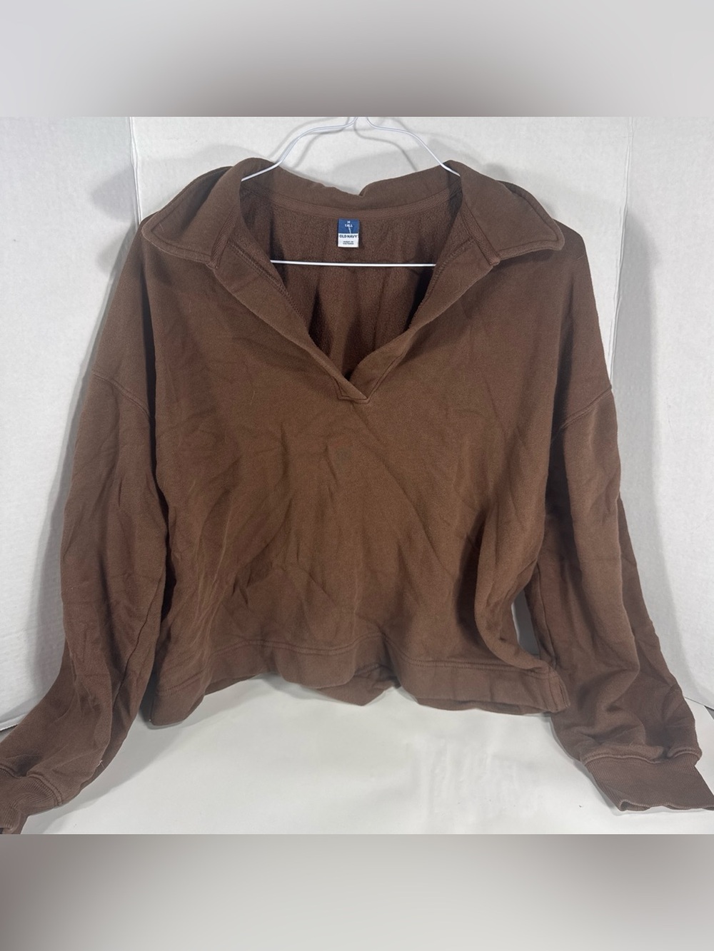 Women’s Brown Collared Pullover Top